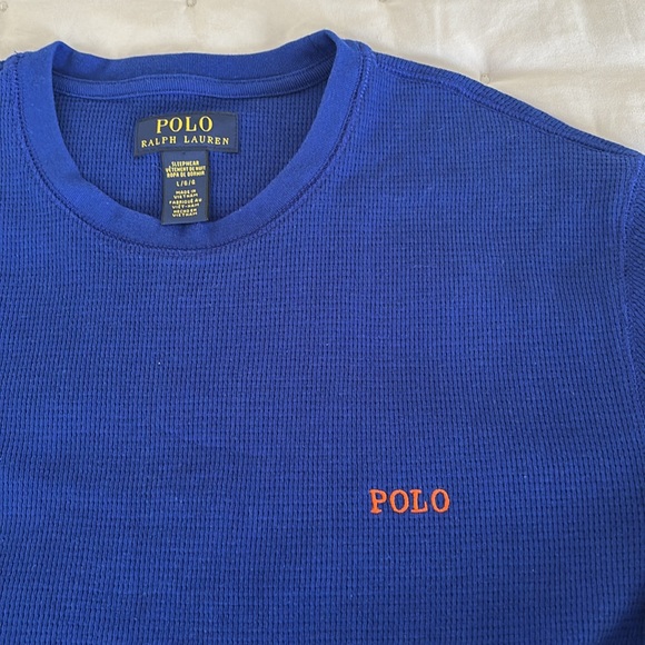 Lot of 3 Men’s Polo Ralph Lauren Thermal Waffle Knit Long Sleeve Shirts Sz Large - Picture 7 of 10